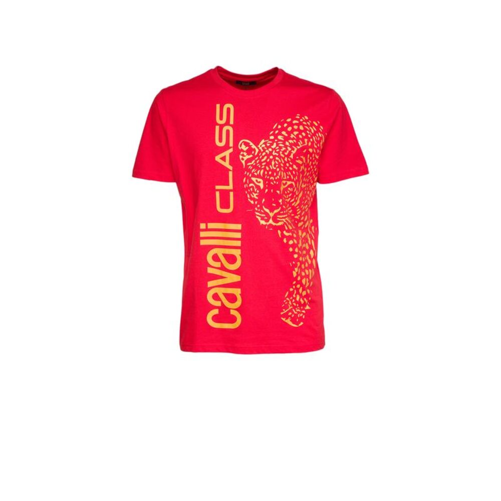 Cavalli Class  Signature Leopard Print Fashion T-Shirt-